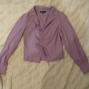 Cropped purple dress shirt size M